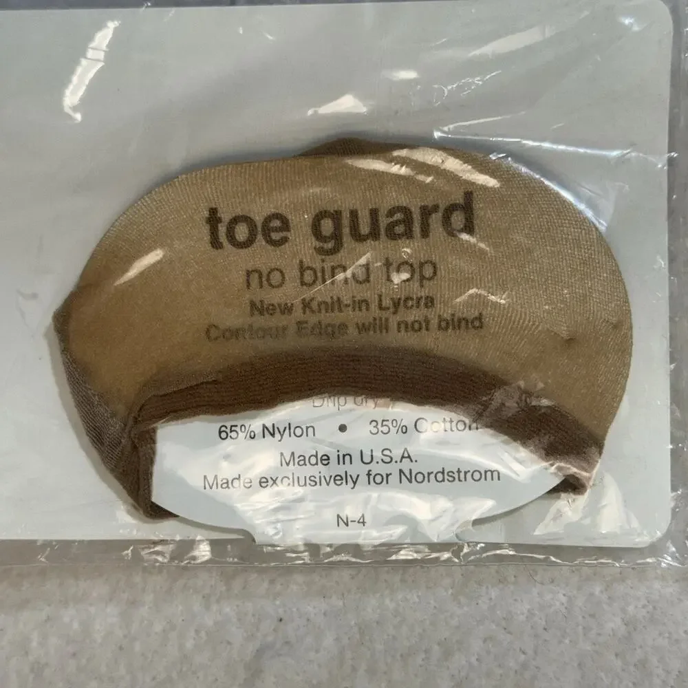 Nordstrom Cotton Ventilated Sheer Toe Guard One Size Sun Beige Style SS-4 VTG